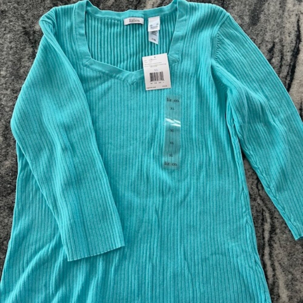 Liz‎ & Co turquoise sweater XL